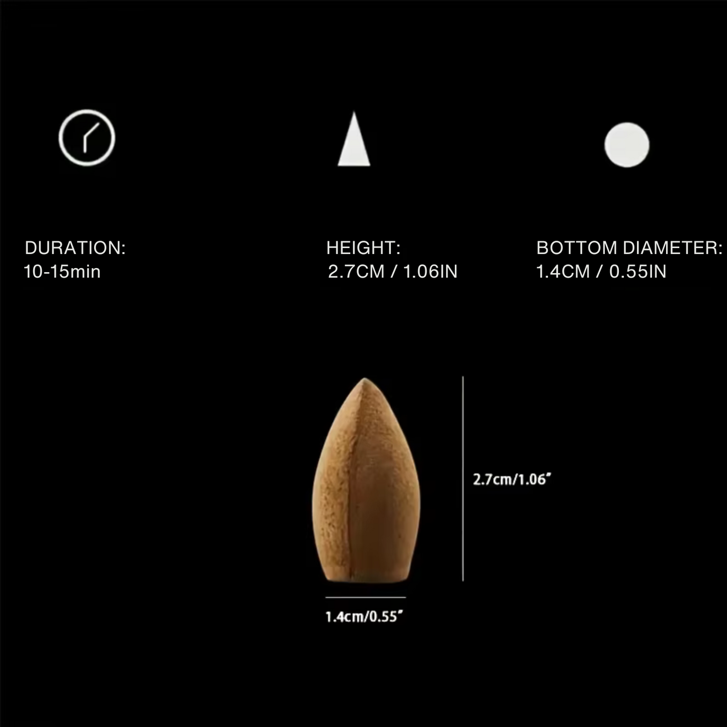 Natural Backflow Incense Cones – Mixed Aromas