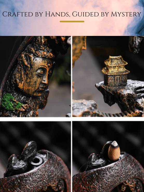 🛕 Mystic Mist Cascades – Handcrafted Waterfall Incense Holder 🕯️